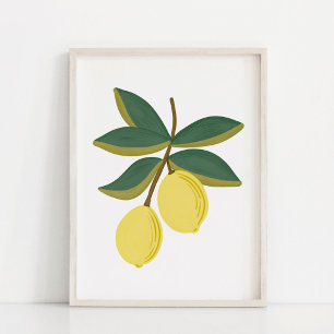 Minimalistische handgemalte Gouache-Zweig-Kunst mi Poster