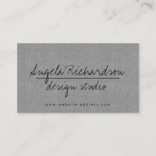 Minimalistische handgeschriebene Blogger Grau Line Visitenkarte