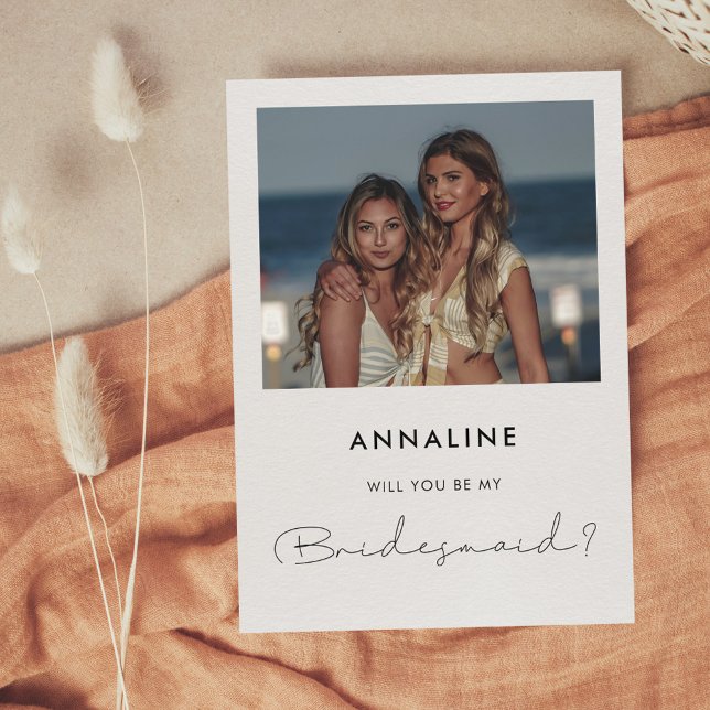 Minimalistische handgeschriebene Bridesmaid-Vorsch Einladung (Von Creator hochgeladen)