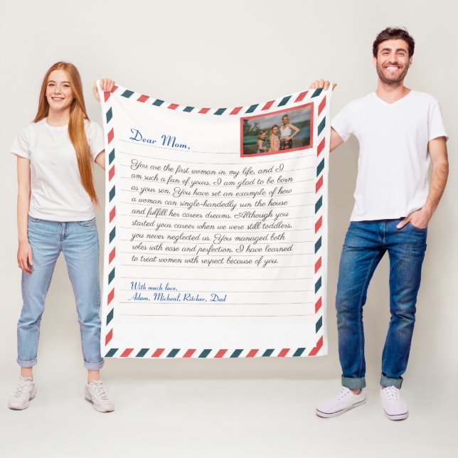Minimalistische handgeschriebene Liebe Mama Oma-Na Fleecedecke (Beispiel)