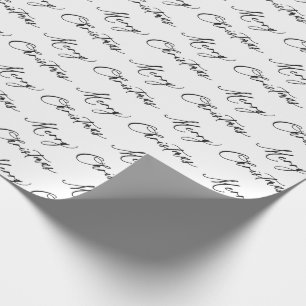 Minimalistische handgeschriebene Schrift Frohe Wei Geschenkpapier