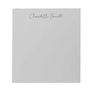 Minimalistische handgeschriebene Schriftart Name G Notizblock