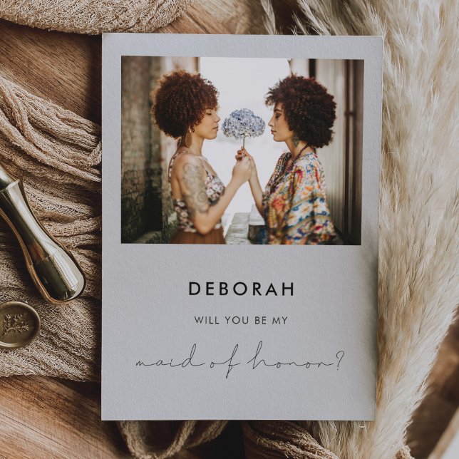 Minimalistische handgeschriebene Trauzeugin Einladung (Von Creator hochgeladen)