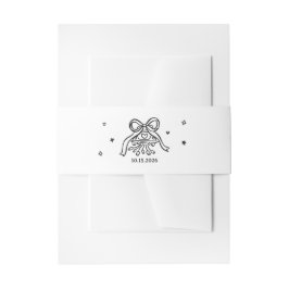Minimalistische handgezeichnete Bogen-Hochzeitsdek Einladungsbanderole