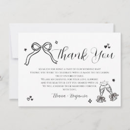 Minimalistische handgezeichnete Dankeskarten für d Dankeskarte