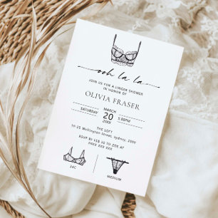 Minimalistische handgezeichnete Lingerie-Party Einladung
