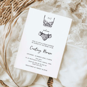 Minimalistische handgezeichnete Lingerie-Party Einladung