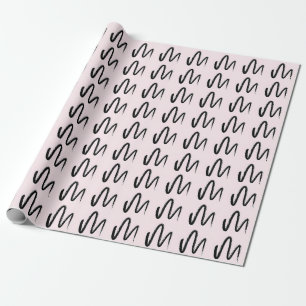 Minimalistische handgezeichnete nahtlose Muster-Gr Geschenkpapier