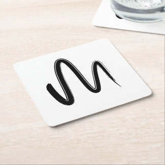 Minimalistische handgezeichnete nahtlose Muster-Gr Rechteckiger Pappuntersetzer