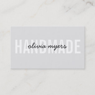 MINIMALISTISCHE HANDMADE Schwarz Visitenkarte