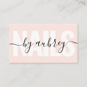 Minimalistische Handschrift Kalligraphie Nail Spez Visitenkarte