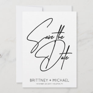 Minimalistische Handschrift Save The Date