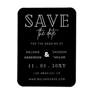 Minimalistische Handschrift Save the Date Magnet