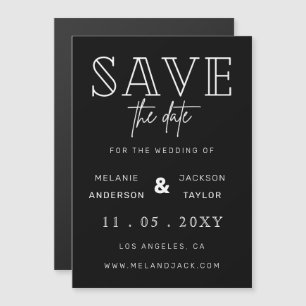 Minimalistische Handschrift Save the Date Magneteinladung