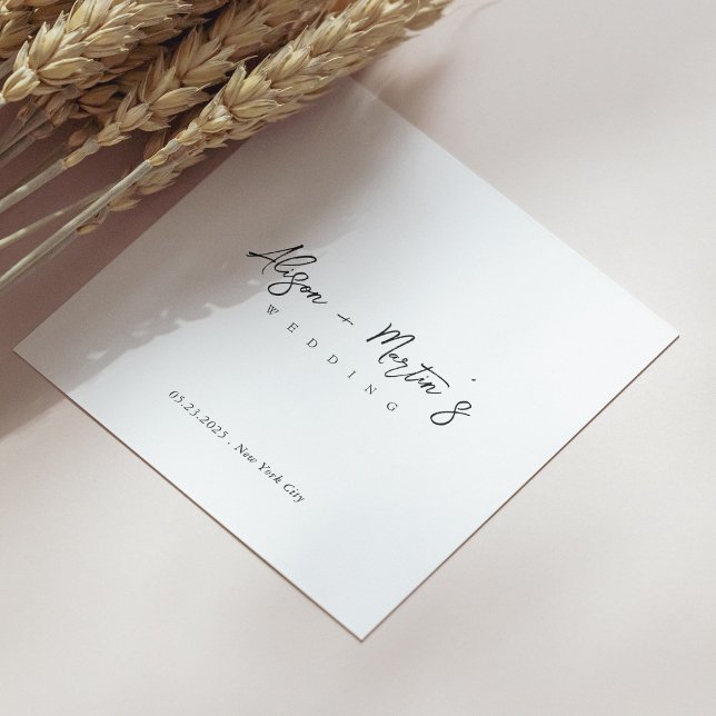 Minimalistische, handschriftlich verfasste Hochzei Serviette (Minimalist Black Handlettered Personalize Wedding Napkins)