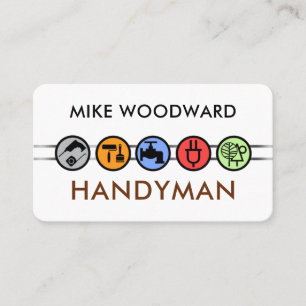 Minimalistische Handwerkerwerkzeuge der Silver Lin Visitenkarte