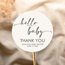 Minimalistische Hello Baby Baby-Party