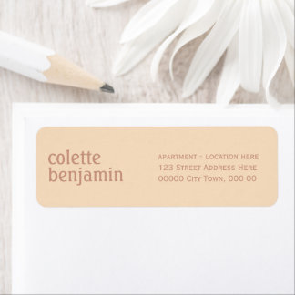 Minimalistische hellrosa und altorange Anschrift