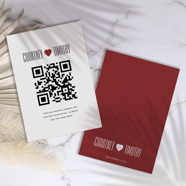 Minimalistische Herzhochzeit Begleitkarte (Von Creator hochgeladen)