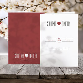 Minimalistische Herzhochzeit Programm