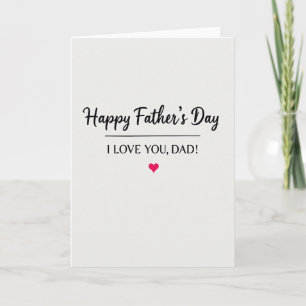 Minimalistische herzliche Dad-Karte Karte