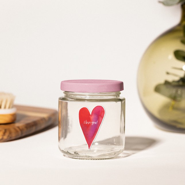 Minimalistische Herzvalentin Aufkleber (Von Creator hochgeladen)