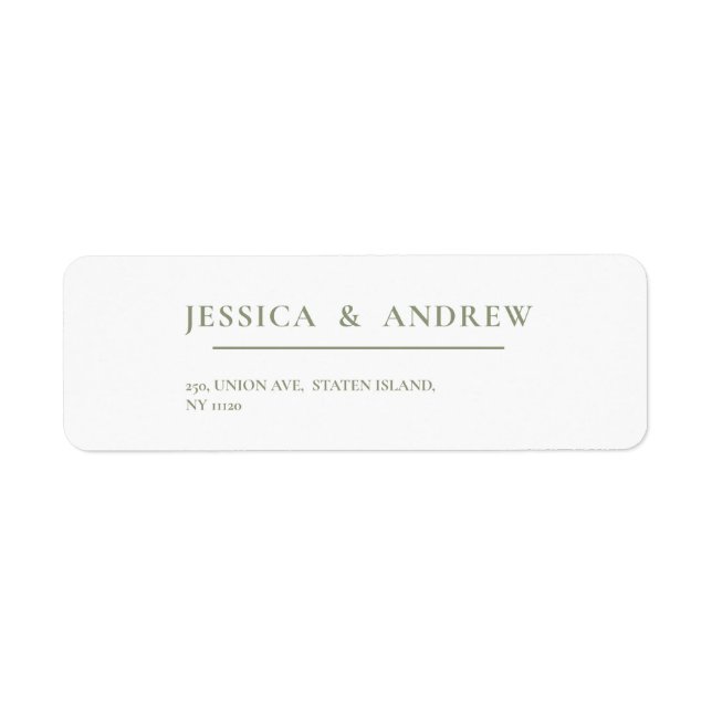 Minimalistische Hochzeit auf Grün und Weiß (Vorne)