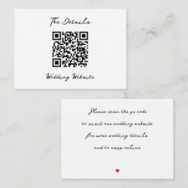 Minimalistische Hochzeit Begleitkarte