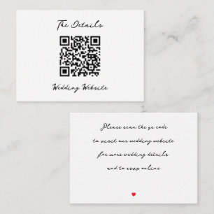 Minimalistische Hochzeit Begleitkarte