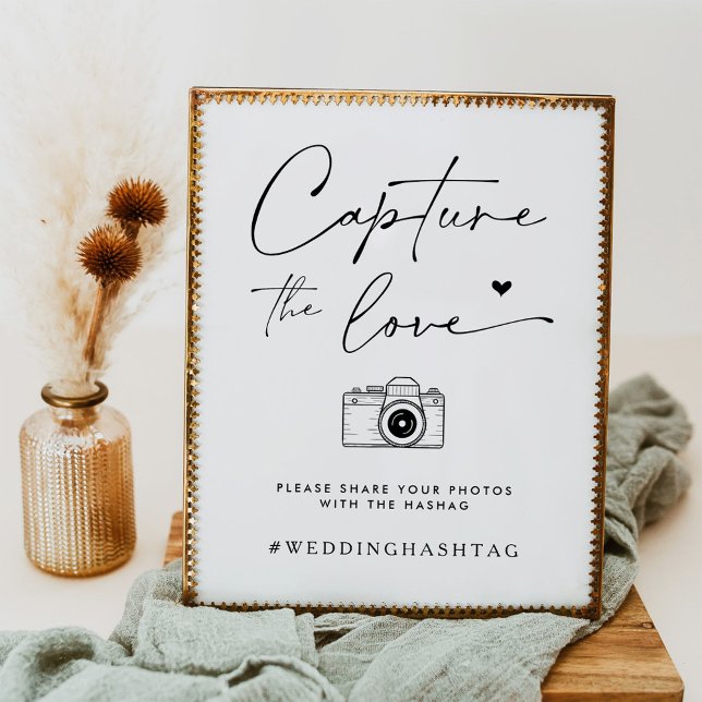Minimalistische Hochzeit Capture the Liebe Foto-Ze Poster (Von Creator hochgeladen)