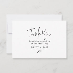 Minimalistische Hochzeit Danke, dass Sie ein handg Dankeskarte