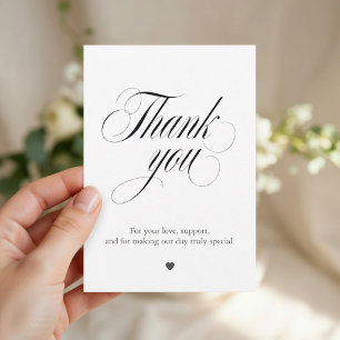 Minimalistische Hochzeit Danke Karte Elegante Schr
