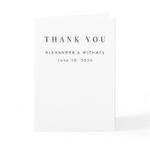 Minimalistische Hochzeit Dankeschön Card - Elegant