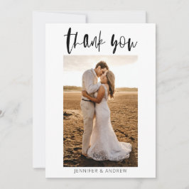 Minimalistische Hochzeit Dankeschön-Karte Dankeskarte
