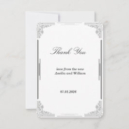 Minimalistische Hochzeit Dankeschön-Karte Dankeskarte