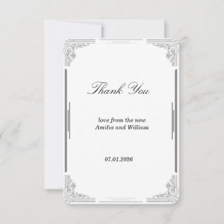 Minimalistische Hochzeit Dankeschön-Karte Dankeskarte