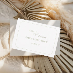 Minimalistische Hochzeit Dankeschön-Karte mit QR-C