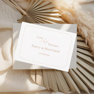 Minimalistische Hochzeit Dankeschön-Karte mit QR-C