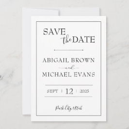 Minimalistische Hochzeit Datum speichern Save The Date