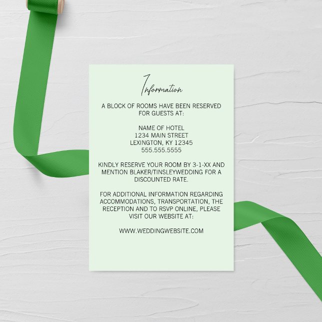 Minimalistische Hochzeit der Lily of the Valley Begleitkarte (Von Creator hochgeladen)