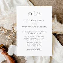 Minimalistische Hochzeit der modernen Kalligrafie