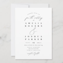 Minimalistische Hochzeit der modernen Kalligrafie