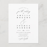 Minimalistische Hochzeit der modernen Kalligrafie