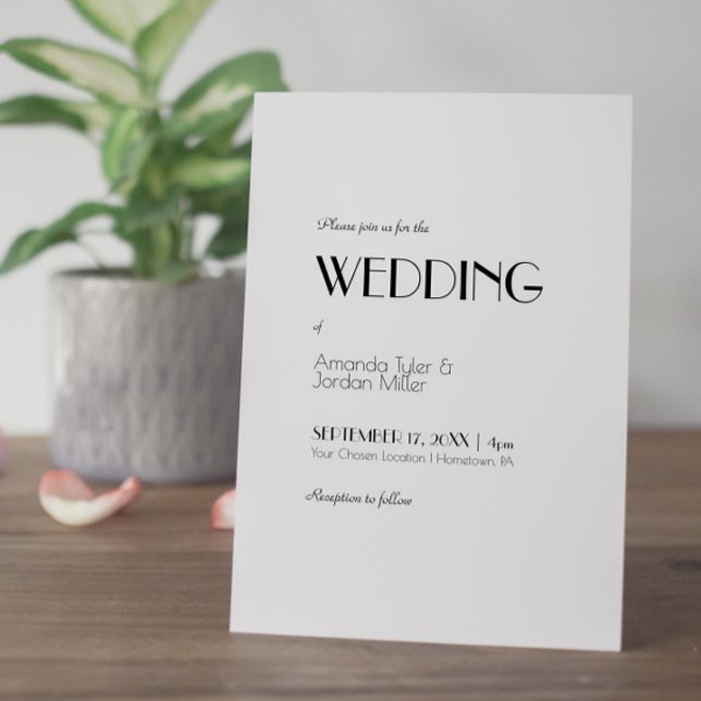 Minimalistische Hochzeit der Modernen Kunst Einladung (Von Creator hochgeladen)