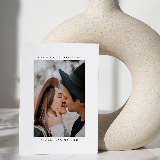 Minimalistische Hochzeit des modernen Foto Front B Einladung (Von Creator hochgeladen)