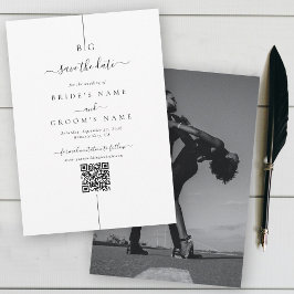 Minimalistische Hochzeit des modernen Fotos Save The Date