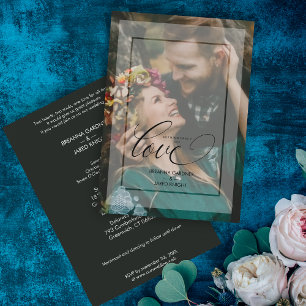 Minimalistische Hochzeit des modernen Vellum-Effek