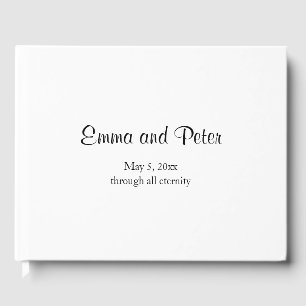 Minimalistische Hochzeit "durch die ganze Ewigkeit Gästebuch