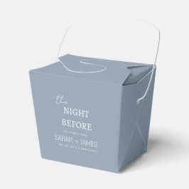 Minimalistische Hochzeit Dusty Blue the Night Befo Geschenkschachtel