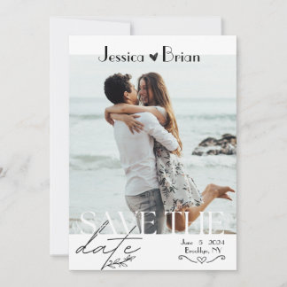 Minimalistische Hochzeit | Ein Foto Save The Date